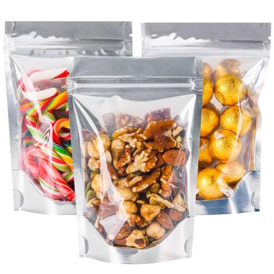 100 PACK 4x6 Mylar Bags for Food Storage Resealable Stand Up Bags for Small Business Packaging Supplies Clear Foil Food Storage Packaging Bag