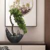 Artificial Bonsai Artificial Bonsai Tree Green Simulation Bonsai Plant Indoor Living Room Desktop Decoration Simulation Bonsai Tree 27.1in Large Decor Fake Tree for Home Office view 4