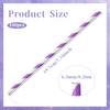100 Pcs Purple Straws, Disposable Paper Straws for Baby Gender Reveal Party Supplies, Restaurant Juice, Coffee, Cold Drinks, Dessert and DIY Decoration (7.76 inch, Purple Striped) view 2