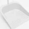 BESTonZON Broom and Dustpan Set Plastic Indoor Broom with Dust Pan Set Stand Up Dustpan Long Handle Angle Broom and Dust Pan Sweeping Broom for Home Floor Cleaning Tools White view 3