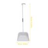 BESTonZON Broom and Dustpan Set Plastic Indoor Broom with Dust Pan Set Stand Up Dustpan Long Handle Angle Broom and Dust Pan Sweeping Broom for Home Floor Cleaning Tools White view 4