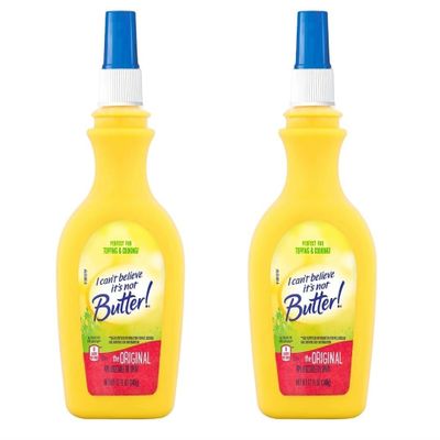 I Can't Believe It's Not Butter Spray 12 oz (2-Pack) Non Dairy Butter Alternative, Plant Based Butter Spray for Popcorn, Cooking, Vegetables and More - Bundled with The Sweet Lyfe fridge magnet