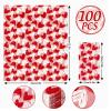 100Pack Valentine's Day Guest Napkins Red Heart Hand Napkin 3 Ply Love Hearts Disposable Dinner Paper Napkin Holiday Decorative Napkin for Wedding Anniversary Party Supplies, 13 x 15.7 Inch view 2