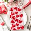 100Pack Valentine's Day Guest Napkins Red Heart Hand Napkin 3 Ply Love Hearts Disposable Dinner Paper Napkin Holiday Decorative Napkin for Wedding Anniversary Party Supplies, 13 x 15.7 Inch view 3