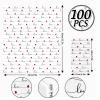 100Pack Heart Guest Napkin 3 Ply Valentine's Day Disposable Napkins Love Hearts Dinner Hand Napkin for Wedding Anniversary Mother's Day, 13 x 15.7 Inch view 2