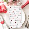 100Pack Heart Guest Napkin 3 Ply Valentine's Day Disposable Napkins Love Hearts Dinner Hand Napkin for Wedding Anniversary Mother's Day, 13 x 15.7 Inch view 3