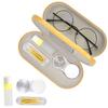 Eyeglass Case Double Sided Travel Size Cute Portable Contact Lens Box 2 in 1 Multifunction With Tool for Daily Outdoor Office view 1