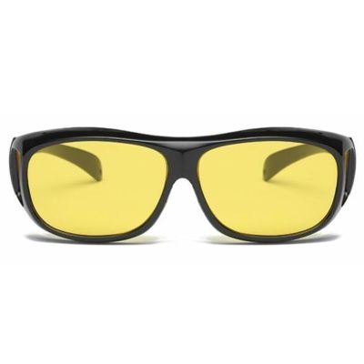 Tomuvpzn Macular Degeneration Glasses for Men/Women,Glasses for Macular Degeneration Aids, Glaucoma, Cataracts and Retinitis Pigmentosa for Outdoor and Indoor Yellow Lenses, Large Size
