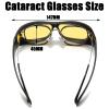 Tomuvpzn Macular Degeneration Glasses for Men/Women,Glasses for Macular Degeneration Aids, Glaucoma, Cataracts and Retinitis Pigmentosa for Outdoor and Indoor Yellow Lenses, Large Size view 3