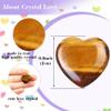 10pcs Natural Crystal Tiger Eye Heart Love Shaped Tiger Eye Healing Stones Polished Rocks Cute Mini Palm Chakra Gemstones Reiki Energy Balancing Stone for Meditation Birthday Gift 0.8 inch(20mm) view 2