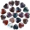 10pcs Natural Crystal Heart Indian Agate Love Shaped Healing Stones Polished Rocks Cute Mini Palm Chakra Gemstone Reiki Energy Balancing Stone for Meditation Birthday Gift 0.8 inch(20mm)