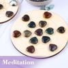 10pcs Natural Crystal Heart Indian Agate Love Shaped Healing Stones Polished Rocks Cute Mini Palm Chakra Gemstone Reiki Energy Balancing Stone for Meditation Birthday Gift 0.8 inch(20mm) view 3