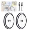 WORDFUN 2X Solid Wheel Replacement for Wheelchairs, Manual Wheelchair Rear Wheel, Rear Rollator Replacement Wheel Assembly, Wearresistant, Metal Wheel Hub, with Bearing view 1