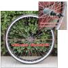 WORDFUN 2X Solid Wheel Replacement for Wheelchairs, Manual Wheelchair Rear Wheel, Rear Rollator Replacement Wheel Assembly, Wearresistant, Metal Wheel Hub, with Bearing view 2