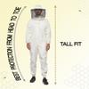 Bee Suit for Men Sting Proof made from 100% Thick Cotton for Professional Beekeepers with Round Hood XL view 3