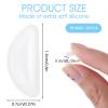 Bewudy 10 Pairs 3mm Adhesive Eyeglasses Nose Grips, D Type Silicone Nosepads with Reduce Pressure Air Bag, Eyeglass Nose Pads for Plastic Frames Glasses(White) view 2