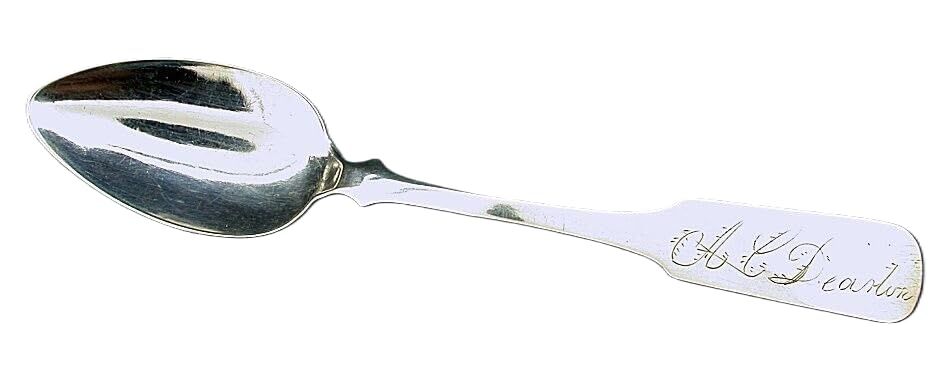 1800's Vintage N Harding Coin Silver Spoon With Engraved Name AS83/101023