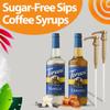 Coffee Syrup Variety Pack - Sugar Free Caramel & Vanilla Syrups for Coffee with 2 Jimoco Syrup Pump Dispenser Compatible with 25.4 Ounces Syrup Bottle - Flavoring For Coffe, Soda, Frappes, Lattes view 2