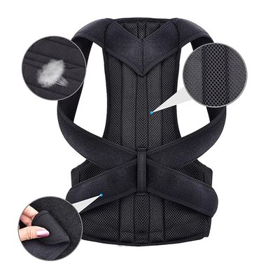 PROHEL Posture Corrector for Men and Women Lumbar Support for Shoulder & Back Support Providing Back Neck Shoulder Pain Relief (Color : Black, Size : 3XL.)