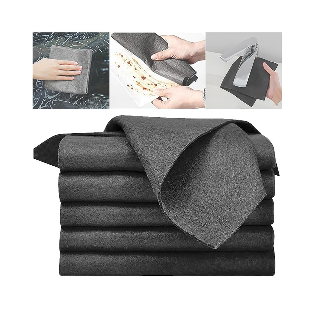 Dindamall Streak Free Cleaning Rag, Thickened Magic Cleaning Cloth, Microfiber Streak Free Magic Cleaning Cloth Reusable All-Purpose Cleaning Rag Towels (15.6 * 19.7inch, 10pcs)