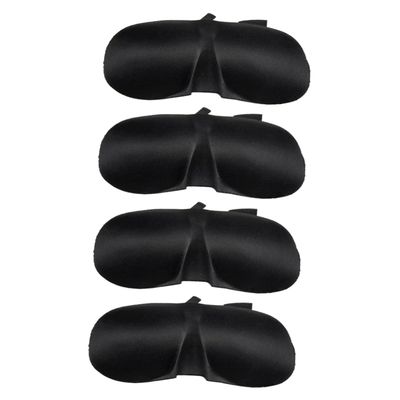 GLEAVI 4pcs Eye Masks for Sleep Comfortable Blindfolds That Block Light Unique Design for Eye Movement Soft for Travel and Restful Sleep Black