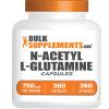 BulkSupplements.com N-Acetyl L-Glutamine Capsules - Glutamine Supplement, Amino Acids Supplement - Gluten Free, 1 Capsule per Serving (750mg), 360 Count (Pack of 1) view 1