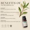 Aliz Aromatherapy Organic Tea Tree Essential Oil, USDA Certified Organic 100% Natural & Pure Essential Oils for Diffusers for Home, Aromatherapy Oils, Diffuser Oils Scents, Cleansing, 10ml-0.33 fl oz view 2