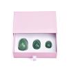 3pc Natural Green Jade Yoni Egg Crystal Egg Stone Eggs Kegel Exercise Balls Exerciser Massage Quartz Ball,Yoni Egg with Box view 1