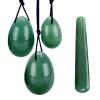 3pc Natural Green Jade Yoni Egg Crystal Egg Stone Eggs Kegel Exercise Balls Exerciser Massage Quartz Ball,Yoni Egg with Box view 2