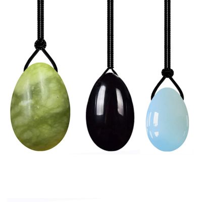 4PCs Natural Jade Yoni Eggs Massage Wand Set Ladies Kegel Exerciser Yoni Massage for Women Wellness,3PC 03