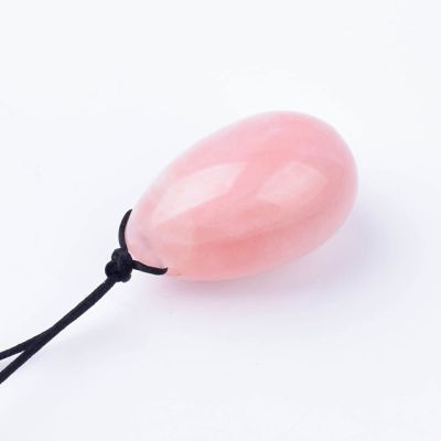 30 X 20 MM Massage Egg Natural Crystal Jade Mineral Yoni Ball Kegel Exercise Tool Women,Rose Quartz