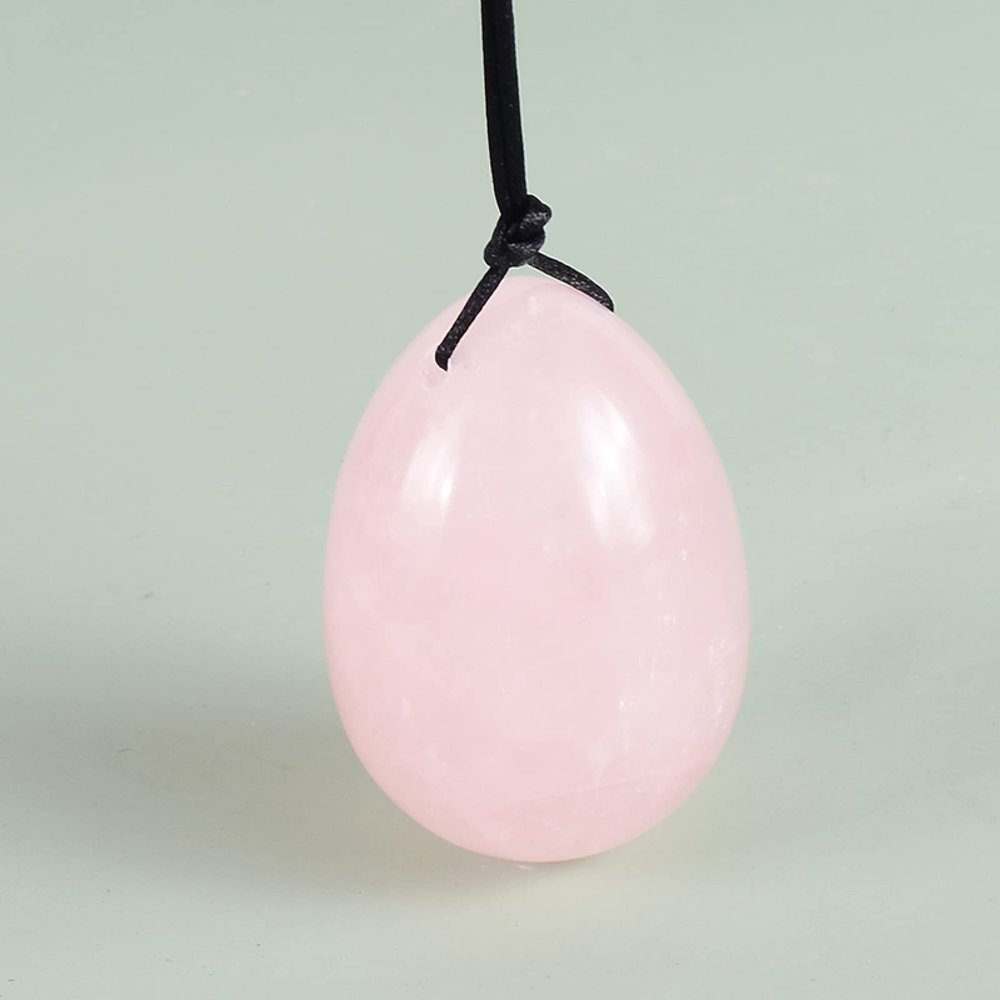 50 * 35 Big Size Yoni Egg Massage Body Natural Crystal Rose Quartz Ball Kegel Exercise Tool Massager,50x35 Drill Rose