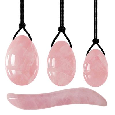 4PCs Natural Jade Yoni Eggs Massage Wand Set Ladies Kegel Exerciser Yoni Massage for Women Wellness,4PC 06