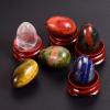 30 * 20 Small Massage Egg Yoni Ball Natural Stone Amethyst Jade Crystal Undrilled Massager Kegel Exercise Tool,Mahogany Jasper view 2
