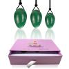 3Pcs/Set Natural Rose Quartz Yoni Egg Set Women Kegel Exercise Jade Egg Ball Kegel Egg with Box,Aventurine with Box view 1