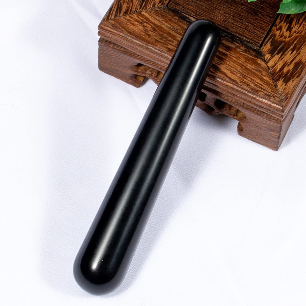 Natural Powder Crystal Stone Yoni Jade Egg Lady Kegel Fitness Apparatus Ball Massage Egg,Black