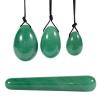 Natural Powder Crystal Stone Yoni Jade Egg Lady Kegel Fitness Apparatus Ball Massage Egg,Black view 2