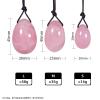 Natural Powder Crystal Stone Yoni Jade Egg Lady Kegel Fitness Apparatus Ball Massage Egg,Black view 4