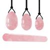 Rose Quartz Jade Yoni Egg Set Kegel Exercise Yoni Eggs Natural Stones Exercise Massage Egg,Type 1 view 1