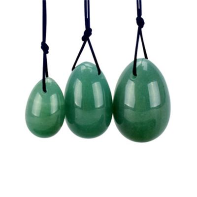 3pc Natural Green Jade Yoni Egg Crystal Egg Stone Eggs Kegel Exercise Balls Exerciser Massage Quartz Ball,Yoni Egg No Box