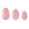 3 Pcs Undrilled Natural Rose Quartz Yoni Egg Massage Egg Set Obsidian Crystal Mineral Ball Kegel Exercise Tiger Eye Jade Egg,Rose Quartz Eggs view 1