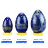 Lapis Lazuli Drilled Yoni Jade Egg for Women Kegel Exercise,3pcs Set view 2