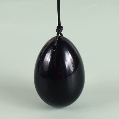 50 * 35 Big Size Yoni Egg Massage Body Natural Crystal Rose Quartz Ball Kegel Exercise Tool Massager,50x35 Drill Obsidian