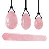 3 Pcs Rose Quartz Yoni Egg Set Jade Eggs Women Kegel Exerciser Jade Massager Ball Crystal Kegel Eggs,Three Color Egg Set view 2