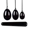 3 Pcs Rose Quartz Yoni Egg Set Jade Eggs Women Kegel Exerciser Jade Massager Ball Crystal Kegel Eggs,Three Color Egg Set view 3