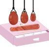Drilled Red Jasper Yoni Egg Set Love Egg Kegel Exerciser Yoni Wand Natural Stone Crystal Undrilled Yoni Ball,Drilled Set No Box view 2
