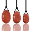 Drilled Red Jasper Yoni Egg Set Love Egg Kegel Exerciser Yoni Wand Natural Stone Crystal Undrilled Yoni Ball,Drilled Set No Box view 4