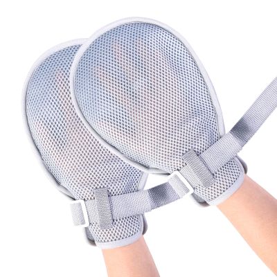 ENLUNTRA Medical Restraint Gloves - 2Pcs, Washable Hand Protective Gloves for Seniors with Dementia,Prevent Scratching Harm(grey)