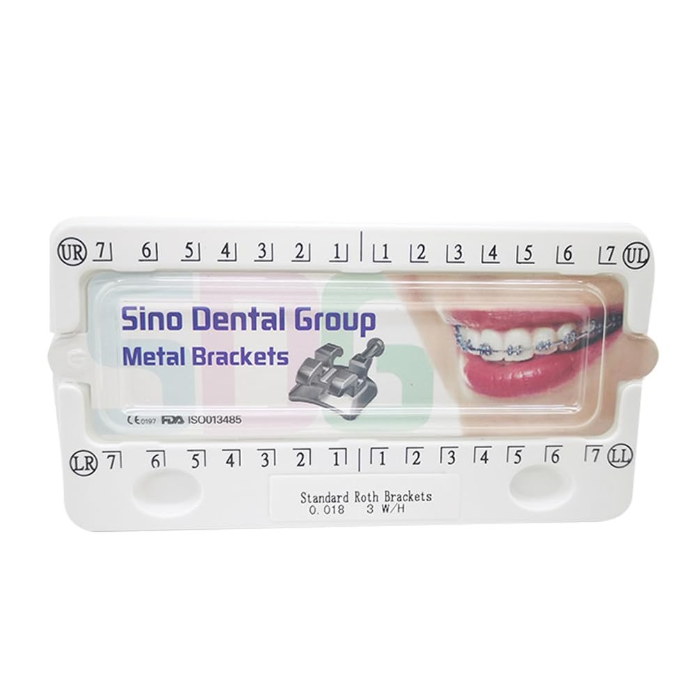Braces Kit - 200pcs/Box Bondable Metal Brackets For Teeth 0.022 Slot With 3 Hook (Standard MBT)