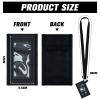 Kosiz 2 Pack Blood Glucose Meter Case with Lanyard Compatible with Dexcom G7 Glucose Monitor Pouch with Viewing Window for Diabetic Accessories Supplies (Black) view 2